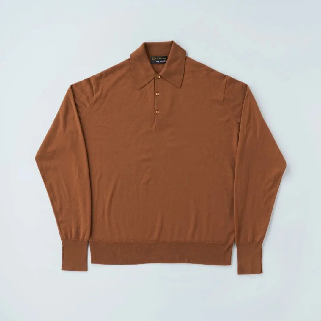 KAPTAN SUNSHINE JOHN SMEDLEY 長袖ポロシャツニット キャプテン サンシャインがジョン スメドレーと初コラボ、長袖