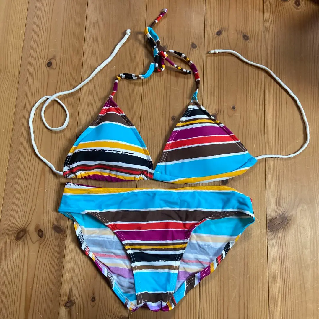 Thumbnail of Striped two-piece swimsuit