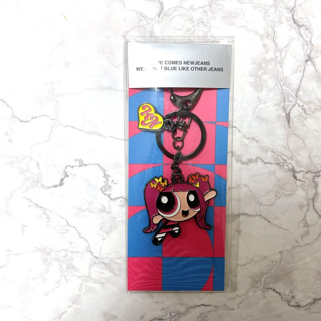 THE POWERPUFF GIRLS x NJ メタルキーリング　ミンジ Newjeans ミンジ MINJI POWERPUFF GIRLS メタルキーリング