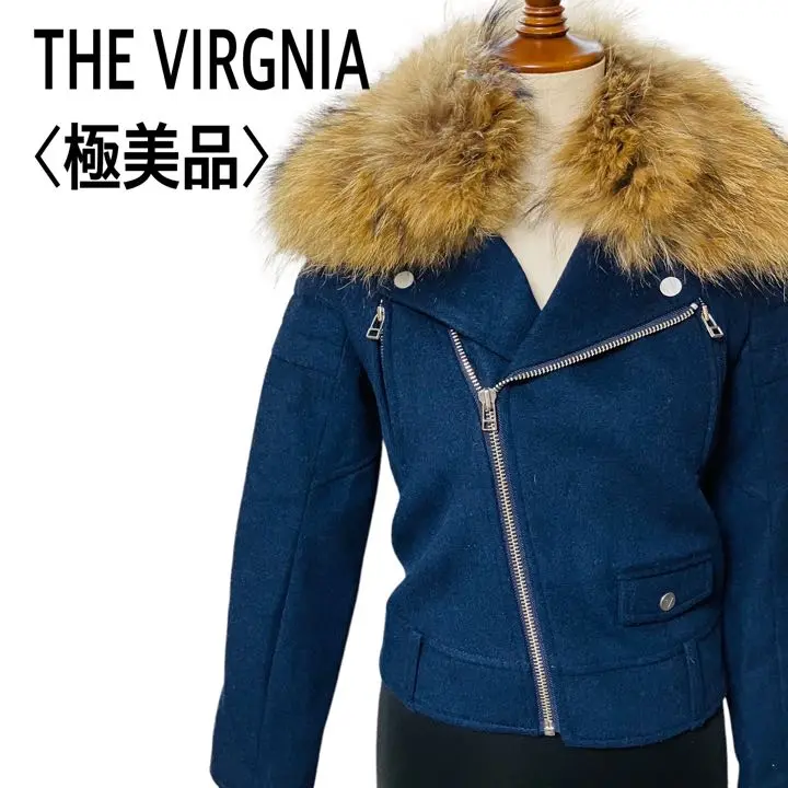 The Virginia ザ ヴァージニア ファー付 ライダースジャケット 羊革 The Virginia ザ ヴァージニア ファー付 ライダースジャケット