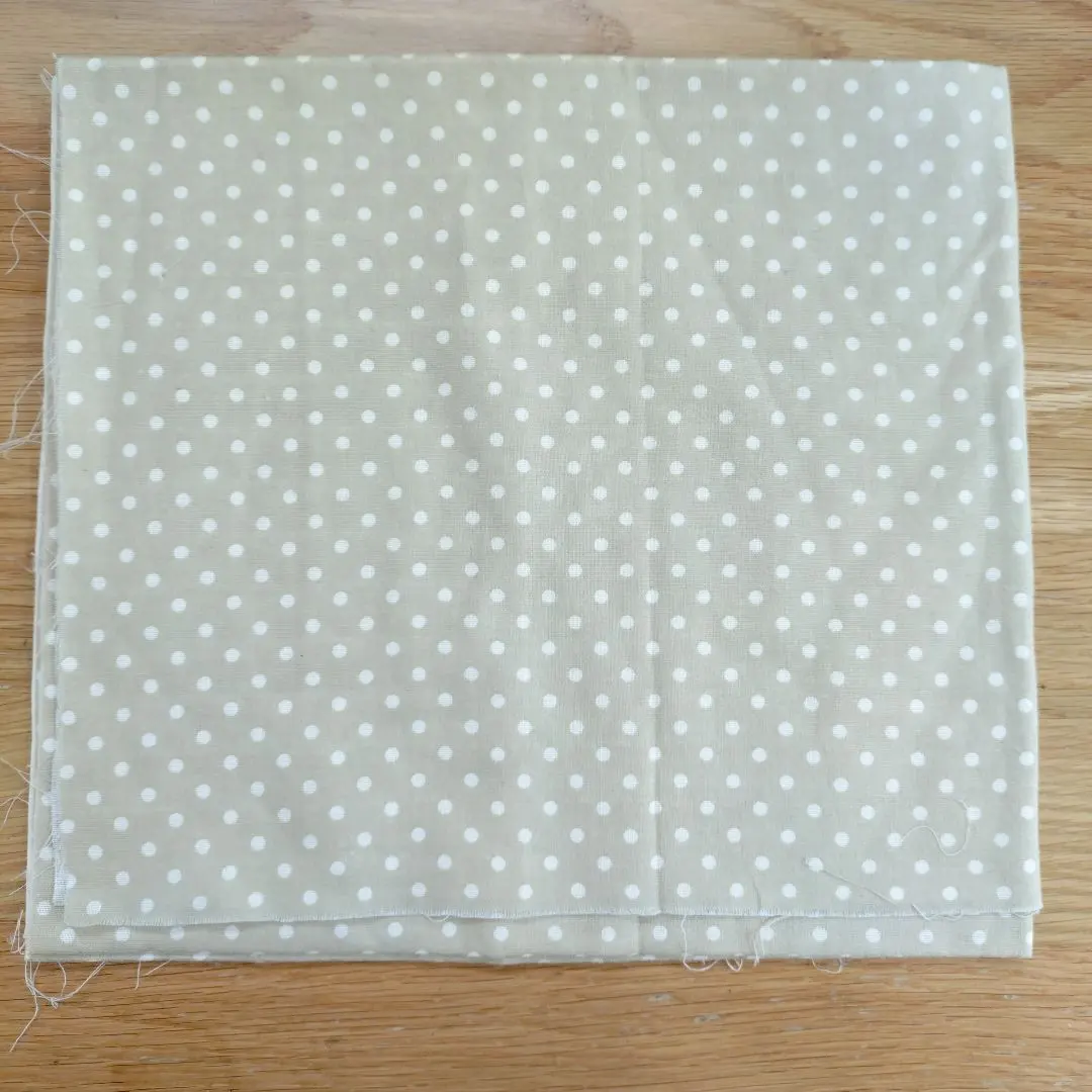 Thumbnail of Beige polka dot gauze fabric scraps