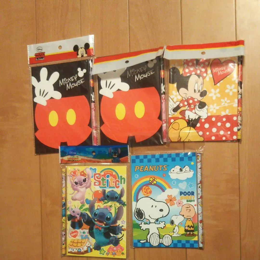 Thumbnail of Mickey, Minnie, Stitch, Snoopy B6 Notebook & Pencil Set