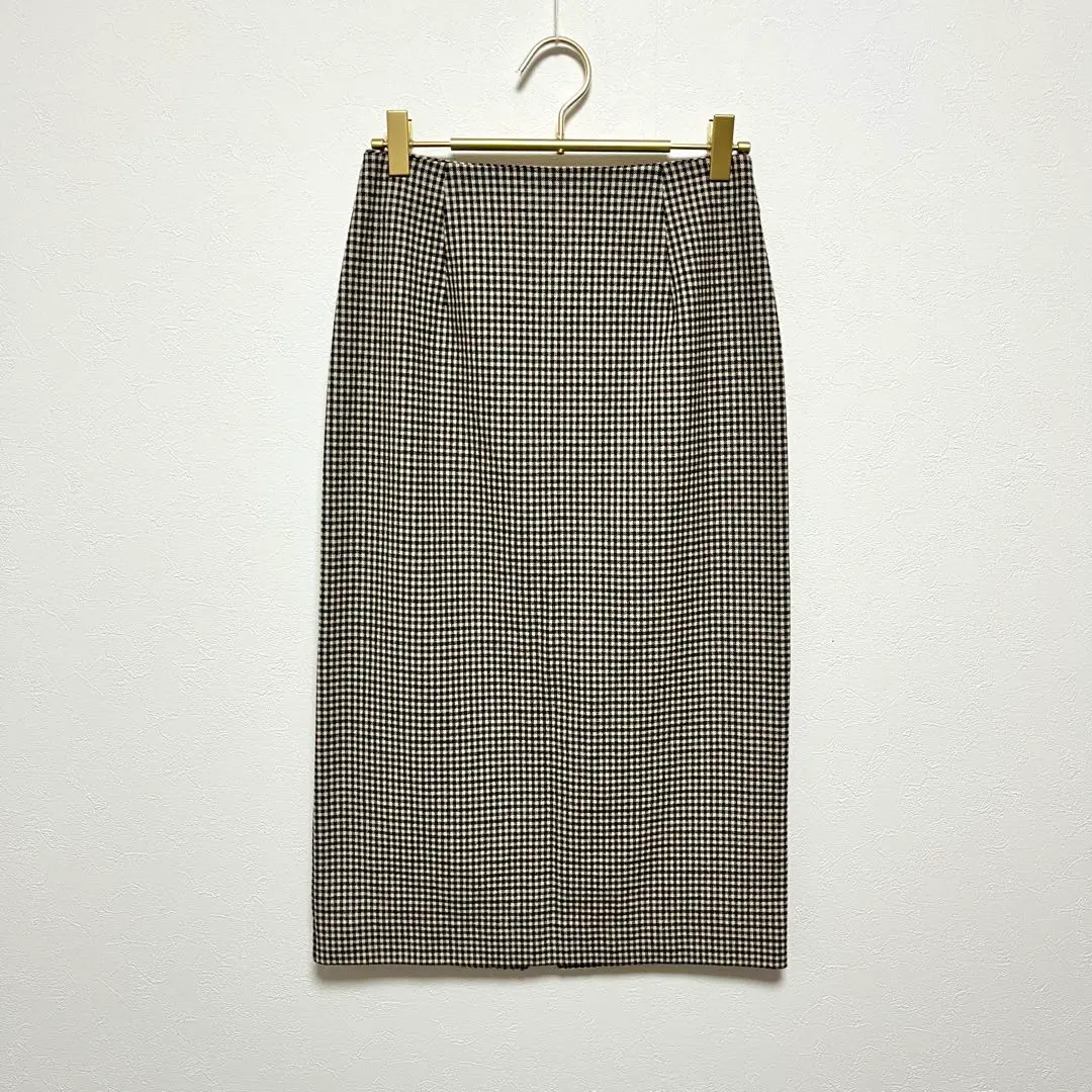 Thumbnail of SHIPS Colors Washable TR Check Tight Skirt S Back Slit