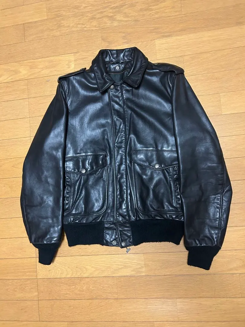 Thumbnail of Schott A-2 Jacket Leather Jacket Black