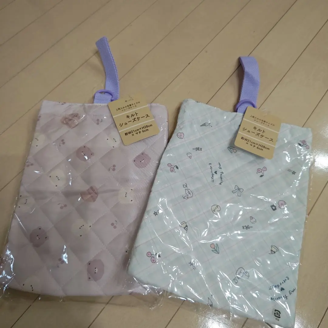 絎縫鞋袋 女孩 幼兒園小學生 2件套 的縮圖