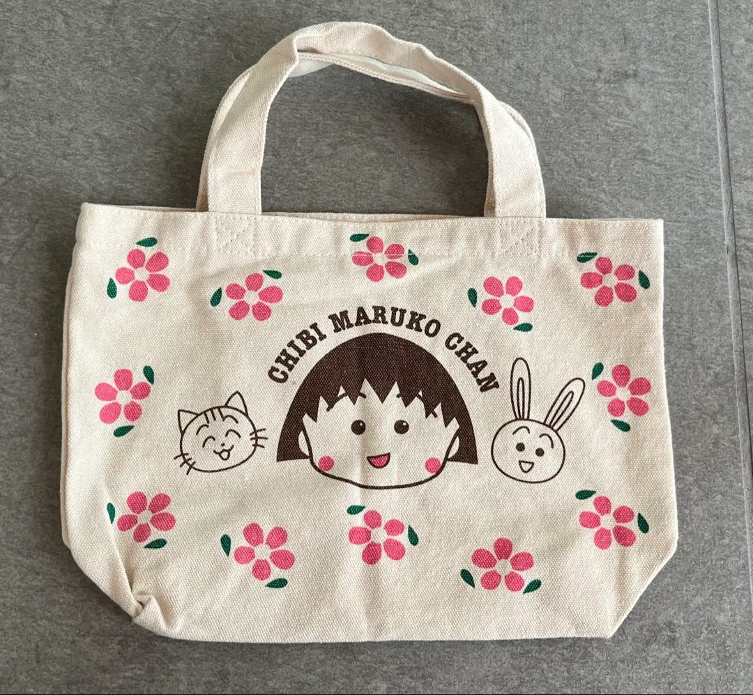 櫻桃小丸子 帆布包 小丸子 午餐手提袋 帶有底襯 的縮圖