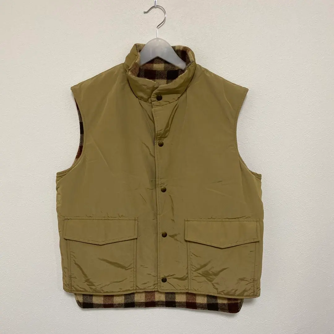 Thumbnail of Woolrich Beige Check Reversible Vest