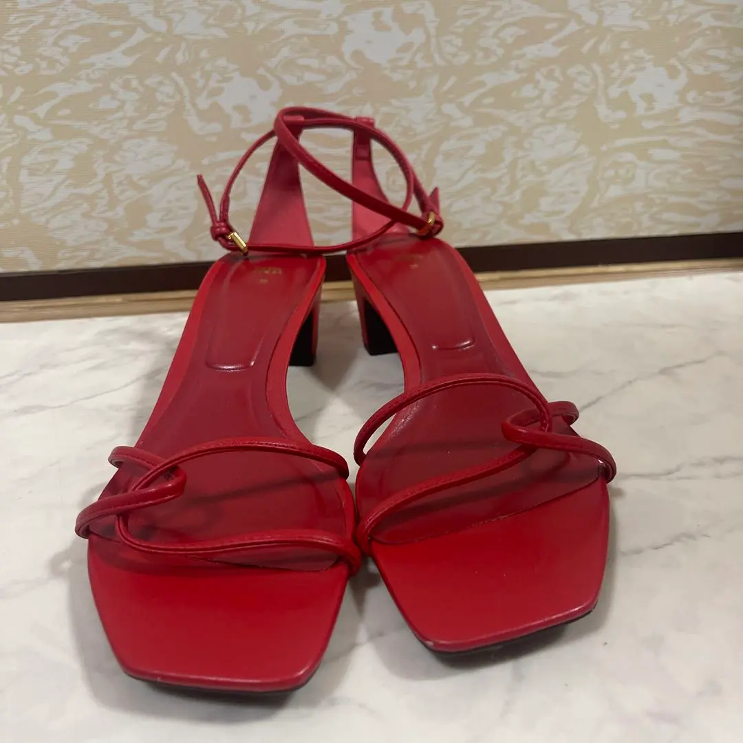 Thumbnail of Red strappy sandals, size 38