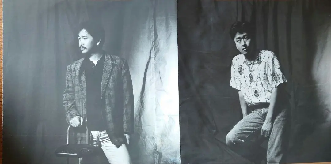 Thumbnail of Monochrome pin-up of the six-member Southern All Stars, not for sale, bonus for purchasing a record, Keisuke Kuwata