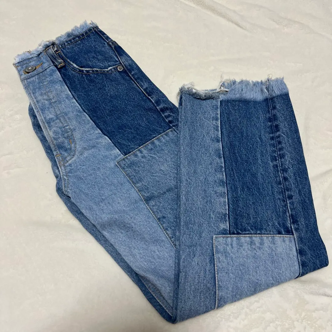 Thumbnail of MOUSSY Patchwork Denim High Waist