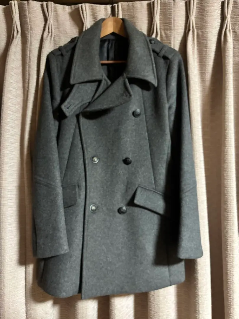 Thumbnail of ANDEW Gray Wool Double-Breasted Coat