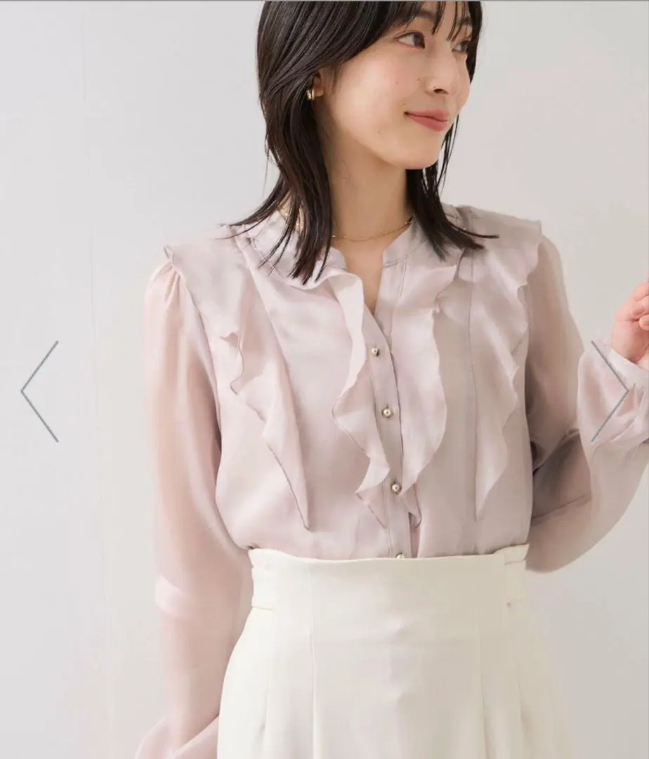 透膚荷葉邊上衣 VIS 的縮圖