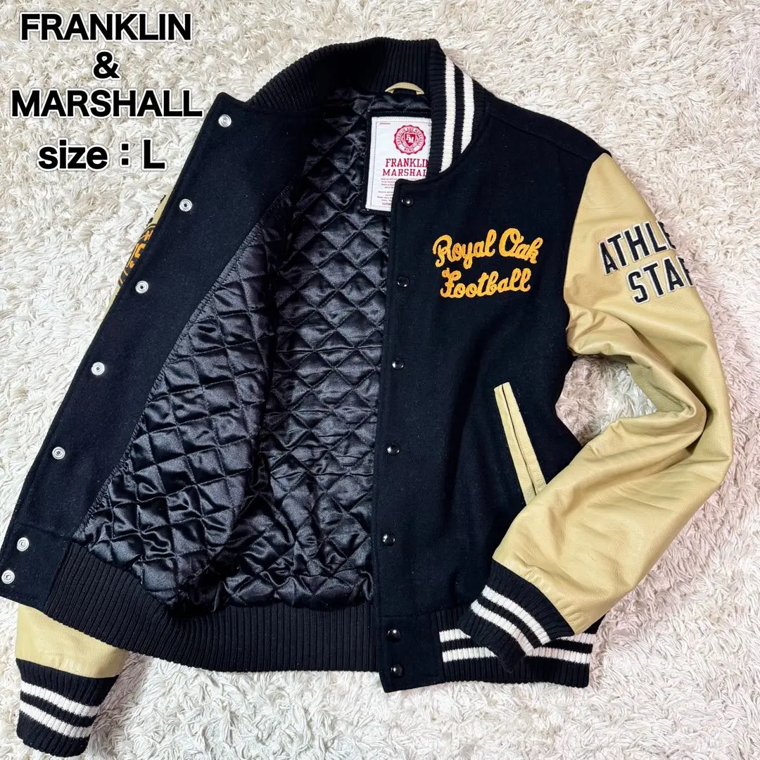 【FRANKLIN MARSHALL✨S】袖レザー スタジャン チェック 牛革 2025年最新】FRANKLIN&MARSHALL 素材：レザー スタジャンの人気