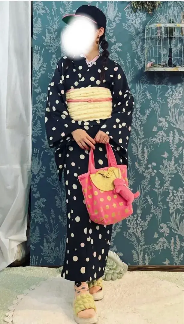 楽天市場】＼最大2000円クーポン／洗える 小紋 着物 袷 ポンポン