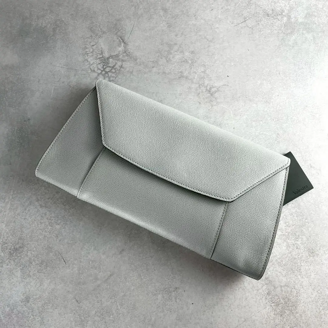 Thumbnail of Valextra Clutch Bag Leather Gray