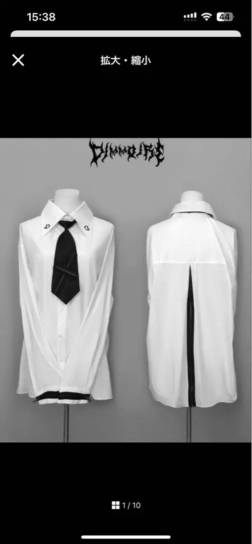 DimMoire ディムモアール 学園 ブラウス ネクタイ シャツ ホワイト DimMoire ディムモアール 学園 ブラウス ネクタイ シャツ ホワイト