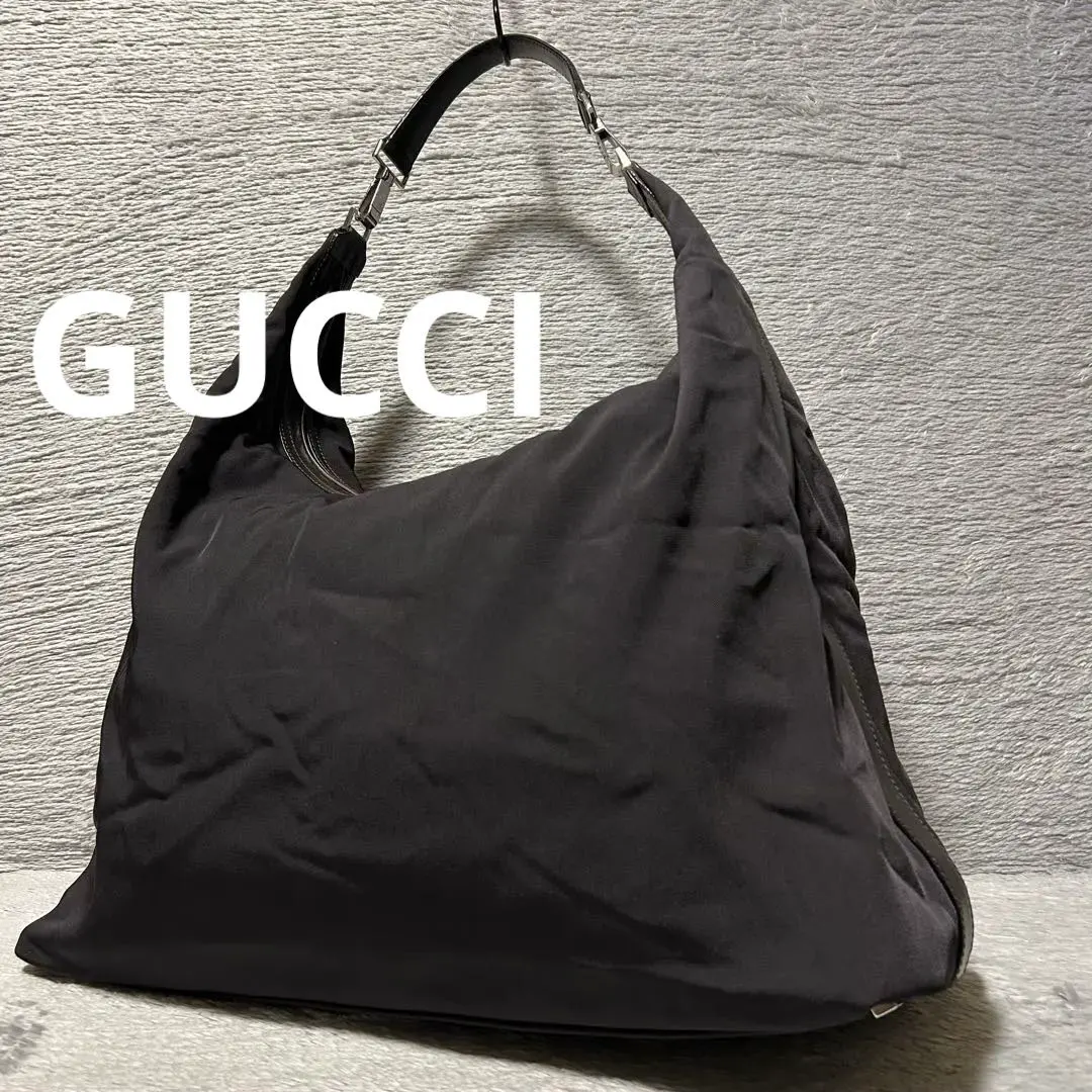GUCCI 古馳 單肩包 尼龍帆布×皮革 意大利製 的縮圖