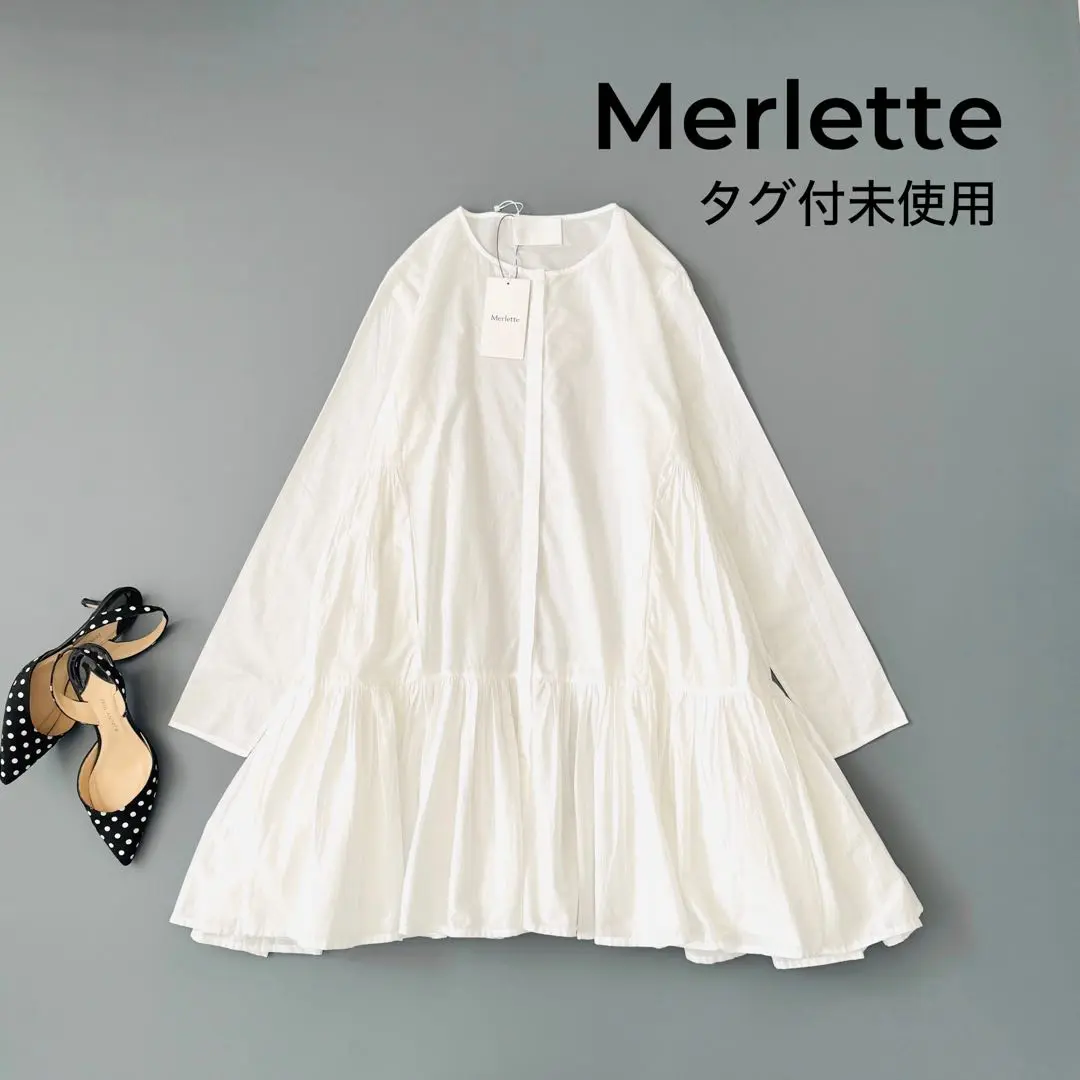 マーレット merlette ソリマン ホワイト 長袖Sサイズ TOMORROWLAND - Merlette マーレット SOLIMAN ソリマン WHITE 白