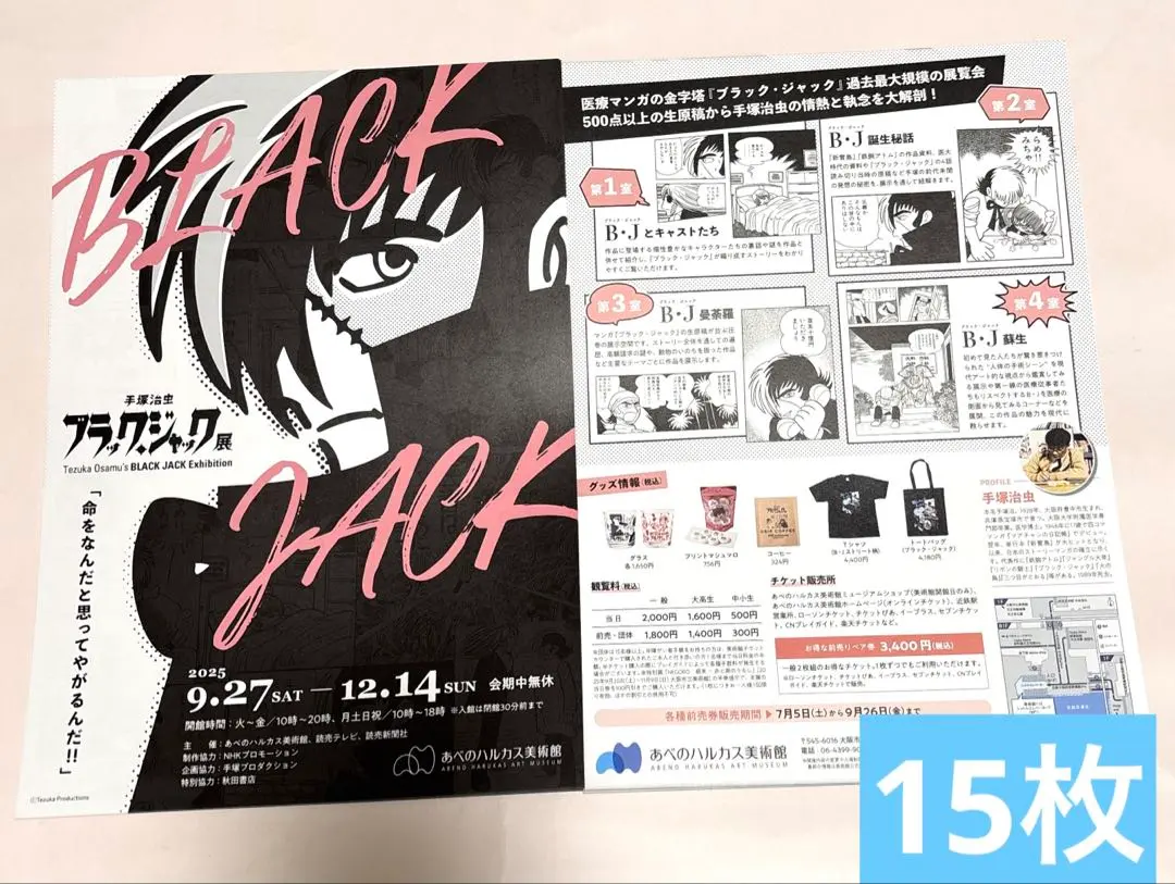 新品未開封 手塚治虫 ブラックジャック展 アートブック フライヤー チラシ 新品未開封 手塚治虫 ブラックジャック展 アートブック