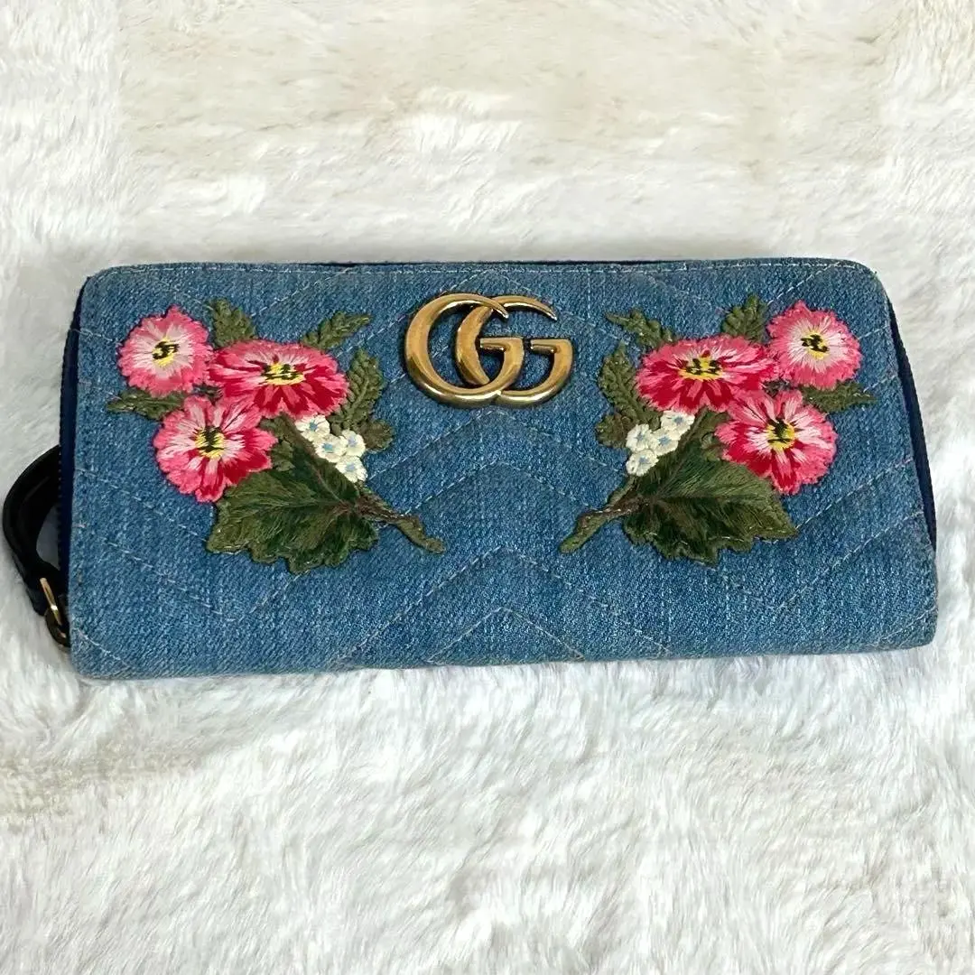 GUCCI 花柄 三つ折り財布