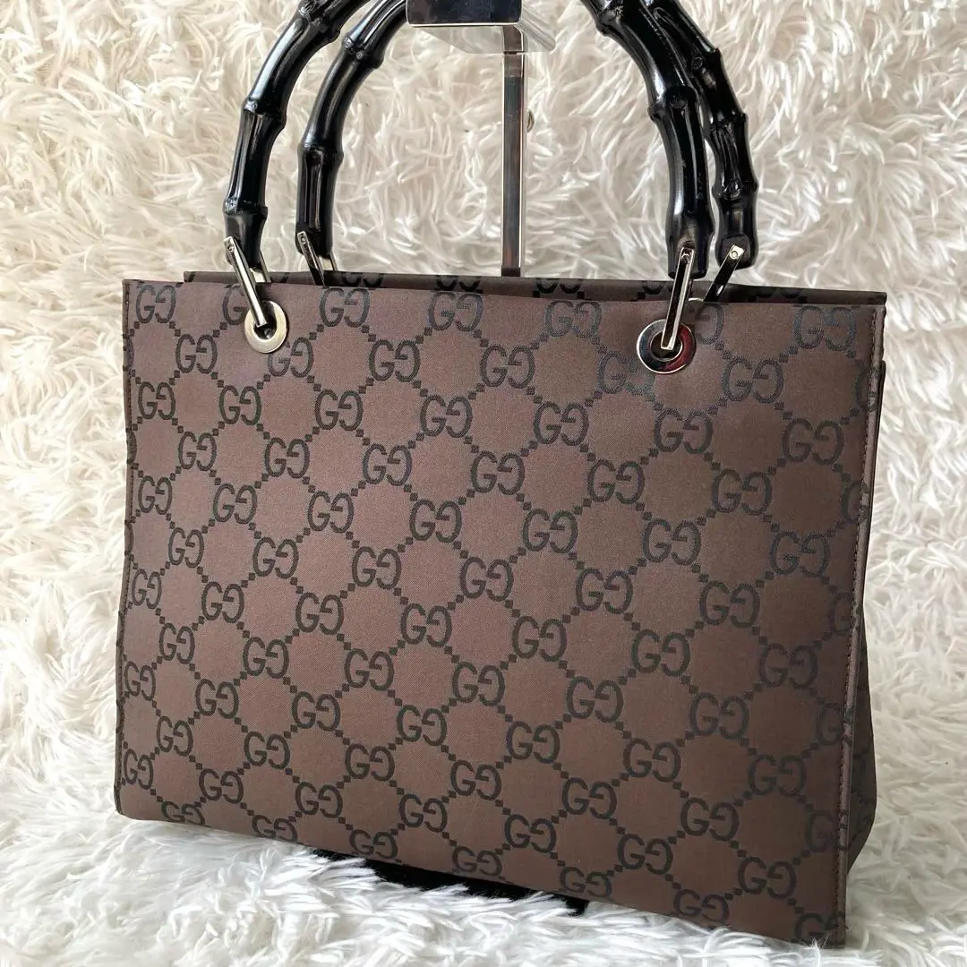 GUCCIバンブートート 美品 GUCCI オールドグッチ バンブートート 本革 型崩れ無し