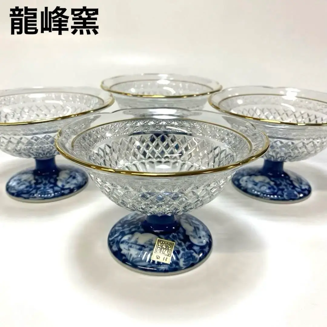 美濃焼 龍峰窯 デザートカップ ガラスデザート鉢 コンポート 6客 楽天市場】小鉢 和のデザートカップ アウトレット 和食器