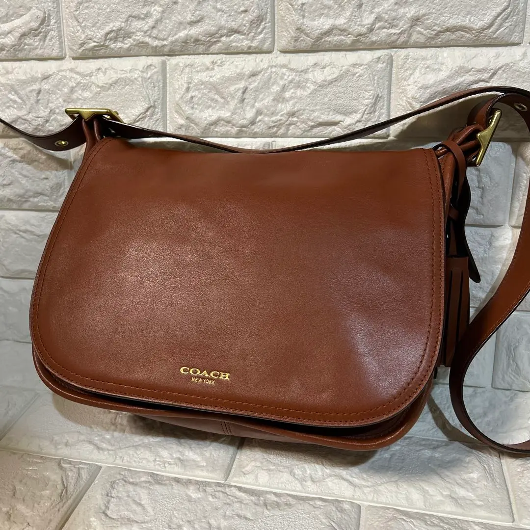 蔻馳 19921 皮革 單肩包 女士 男士 棕色 的縮圖