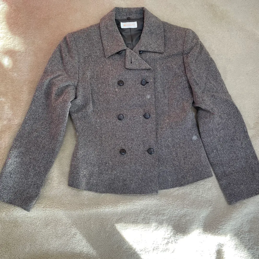 Thumbnail of Paughty Brown Double-Breasted Tailored Jacket