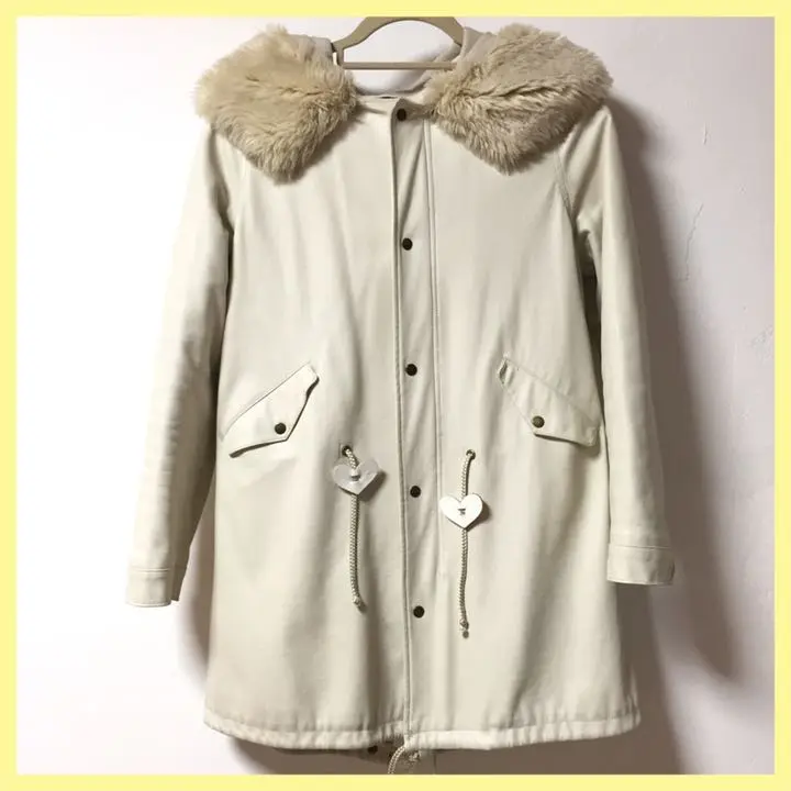 【レア初期milk】ファーコート ☆MILK FED ミルクフェド☆ファーコート☆白色☆アウター☆