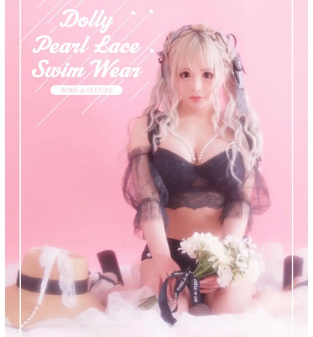 ローブドフルール 水着 ピンク XSサイズあり【ROBE de FLEURS/ローブドフルール】スパンコール
