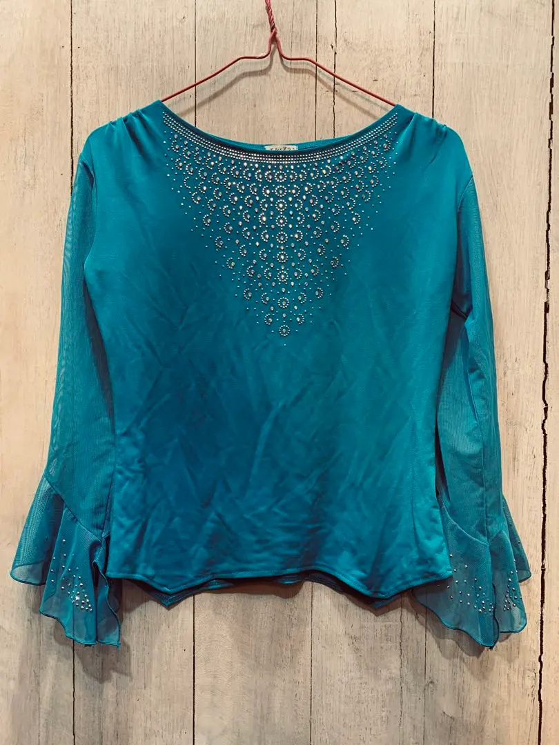 Thumbnail of Made in Japan social dance wear top, El Plato, light blue