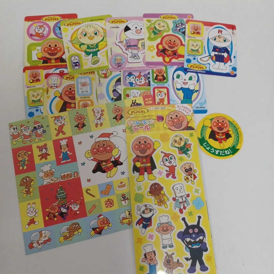 Thumbnail of Anpanman stickers, 14 pieces, set sale, for children, Baikinman, Dokin-chan