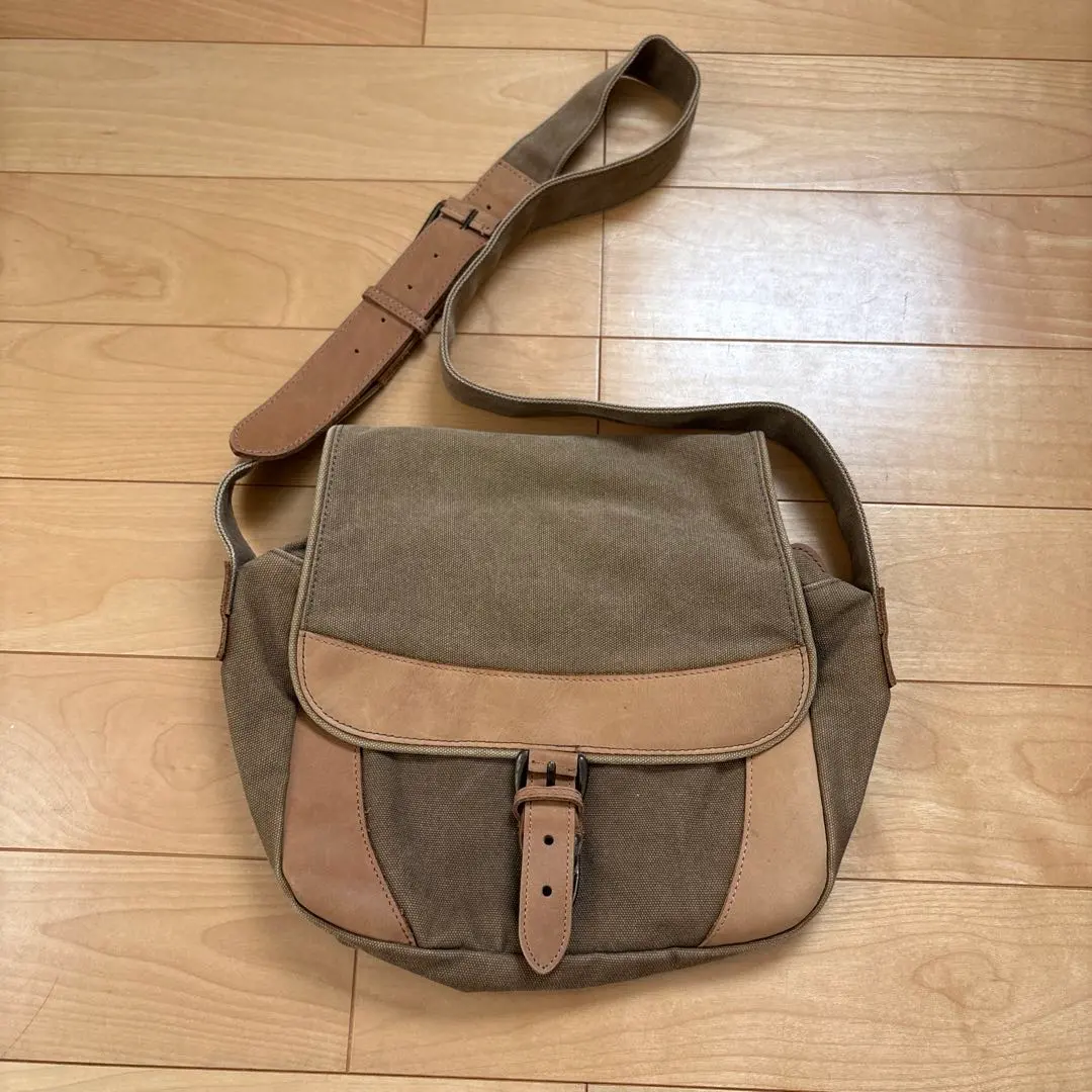 Thumbnail of L.L.Bean Shoulder Bag Brown Leather Canvas Hunting Bag