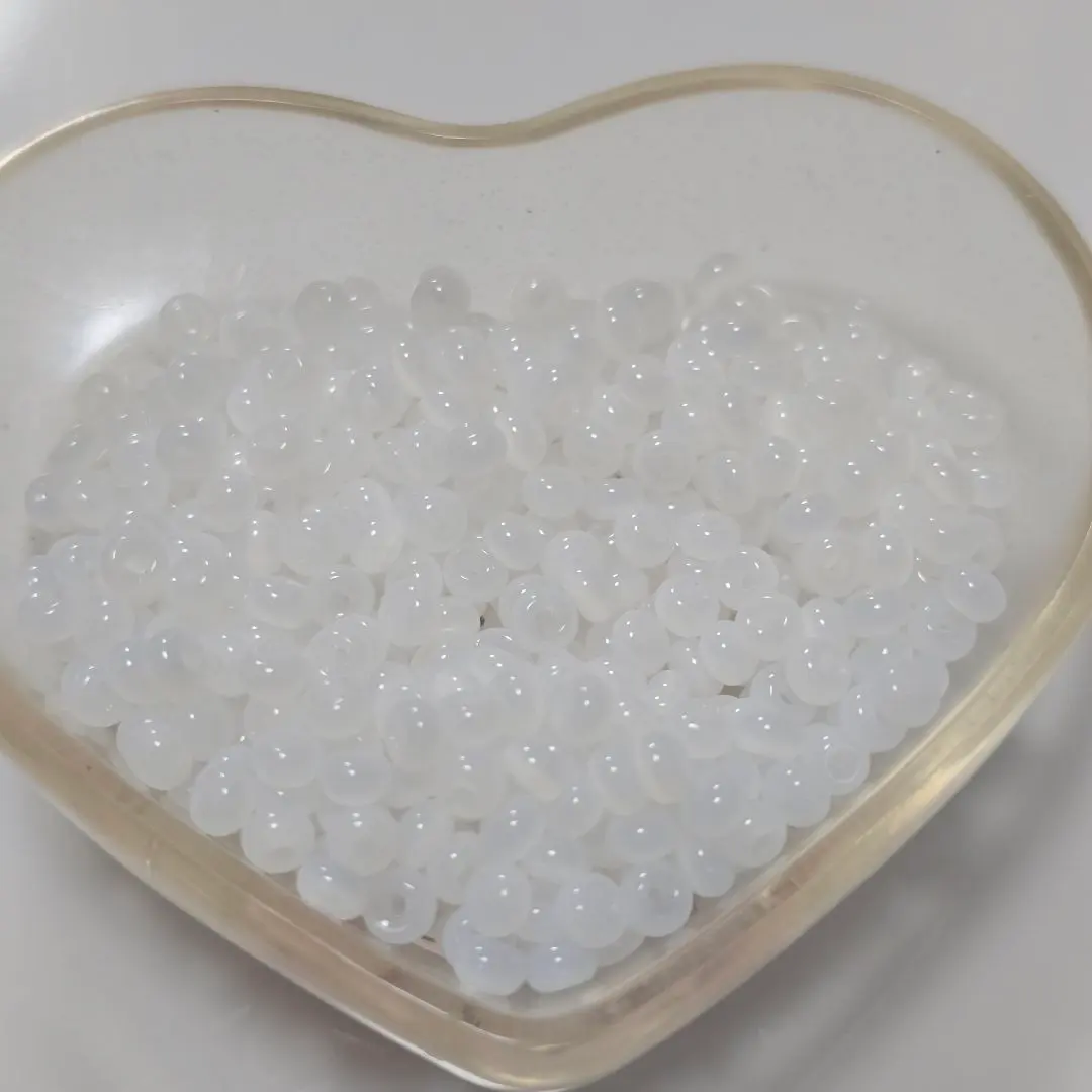 Thumbnail of ♥30g White Donut-Shaped Glass Beads♥