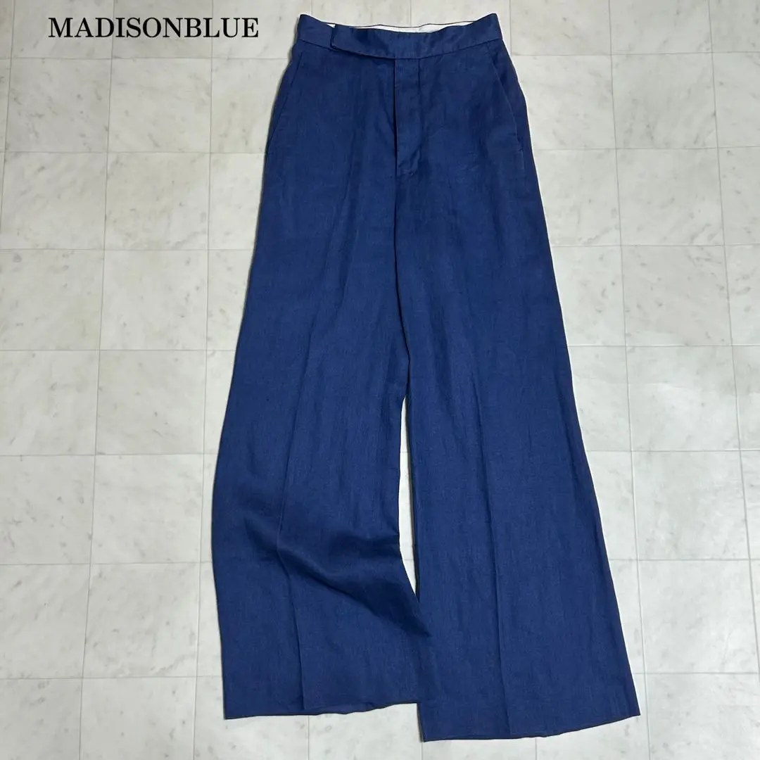 マディソンブルー　膝丈パンツ　濃紺　リネン MADISONBLUE オンラインストア / マディソンブルー公式通販