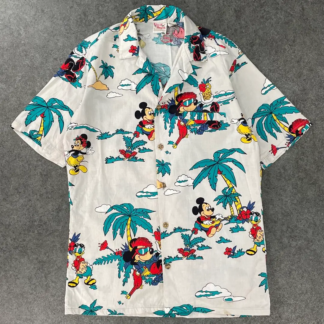 【激レア】東京ディズニーランド ヴィンテージ アロハシャツ 日本製 Lサイズ 2025年最新】DISNEY VINTAGE アロハシャツ・かりゆしウェアの