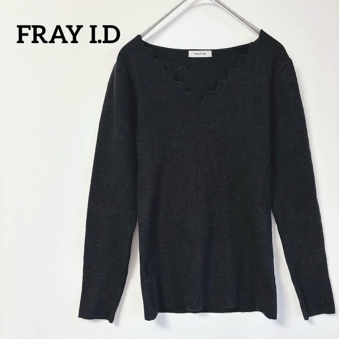 Thumbnail of FRAY I.D Fray I.D Scallop Knit 【F】 Black Simple Sophisticated