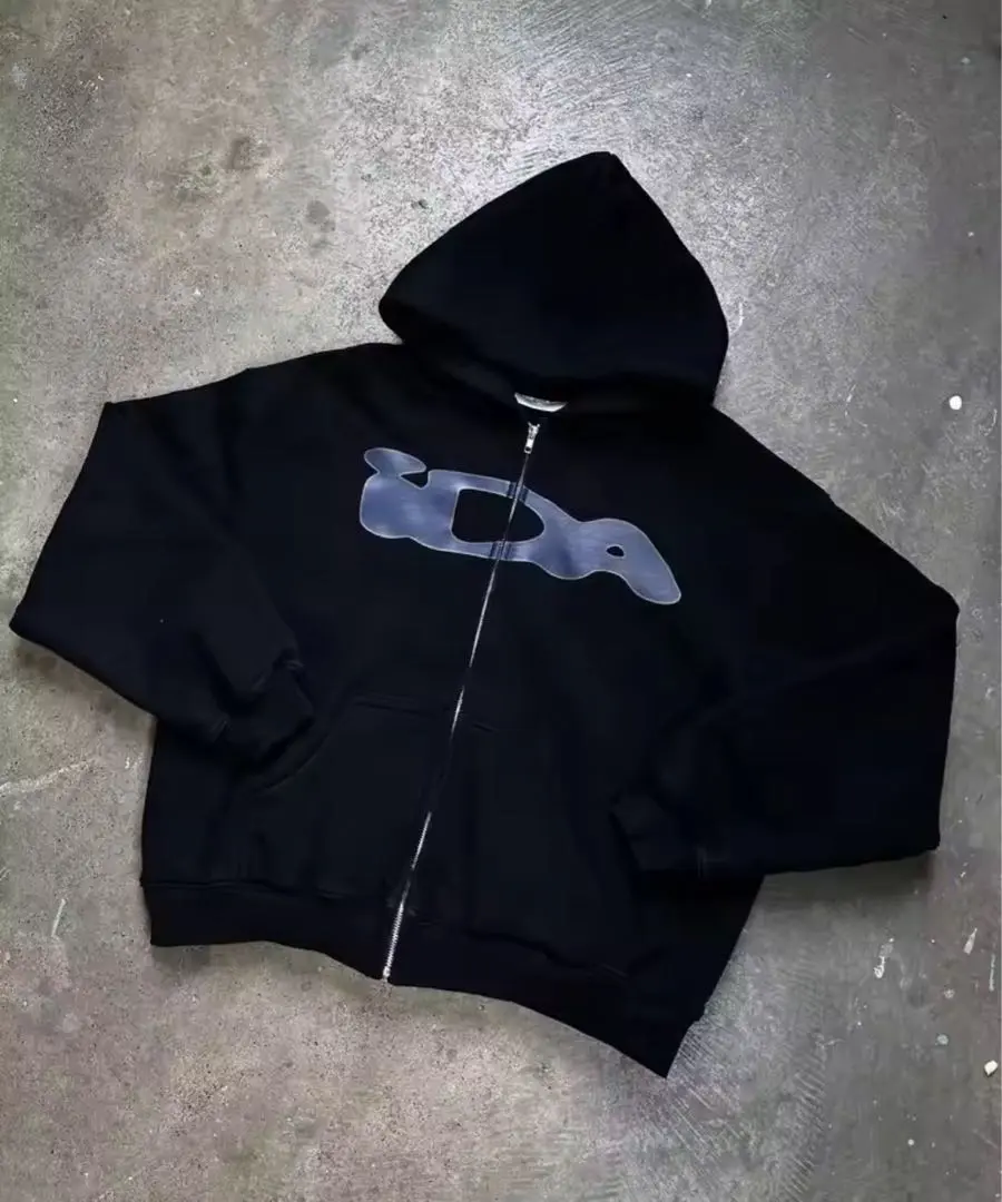 ida sply Zip-up hoodie フーディーロゴ入りパーカーS即日 ida sply Zip-up hoodie フーディー ロゴ入り パーカー - メルカリ