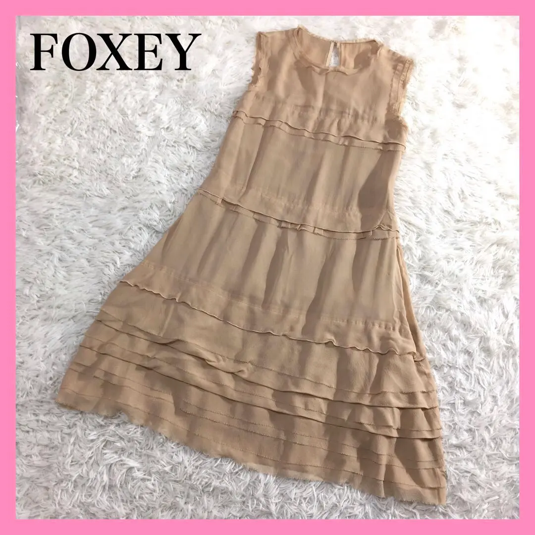 Thumbnail of Excellent Condition✨ FOXEY 180,000 Yen Silk Dress Gatsby Tiered Dress