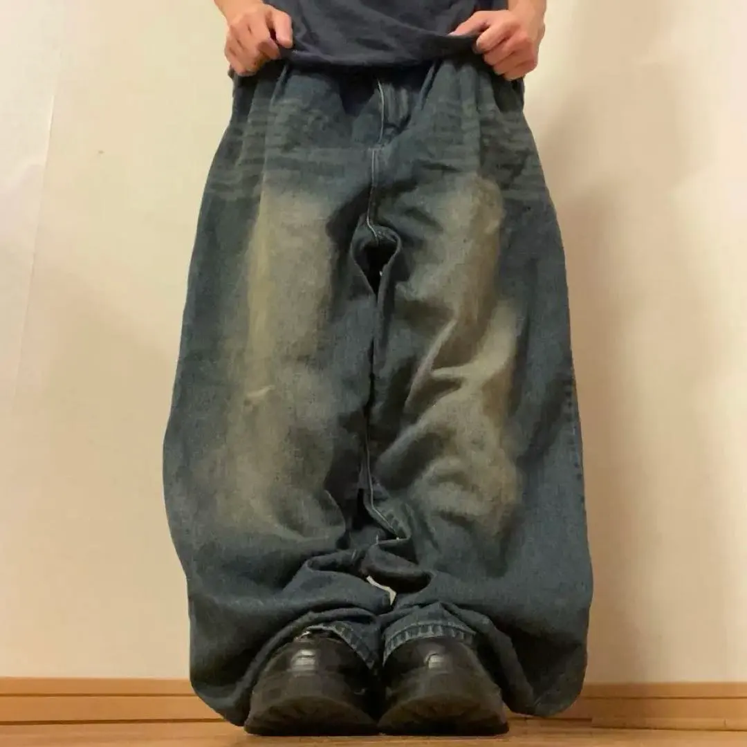 Thumbnail of 00s archive Extremely wide buggy denim pants y2k tech