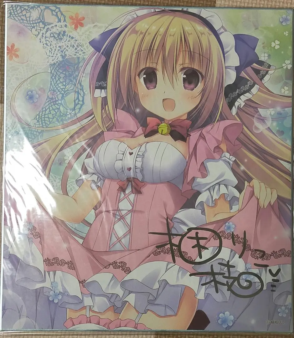 梱枝りこ 無人少女 直筆イラスト色紙 直筆サイン色紙 直筆色紙 複製色紙 梱枝りこ 直筆サイン色紙
