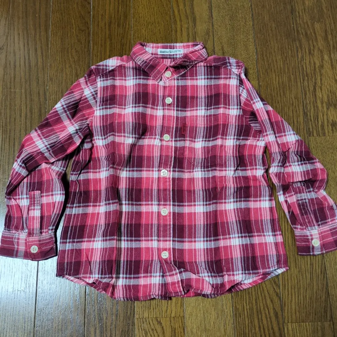 Thumbnail of BeBe Size 110 Red Check Shirt