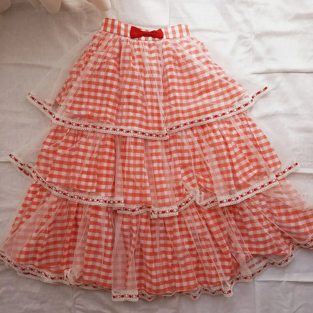 mellfymemory メルフィーメモリー スカート Fairy gingham tulle apron スカート – mellfy memory