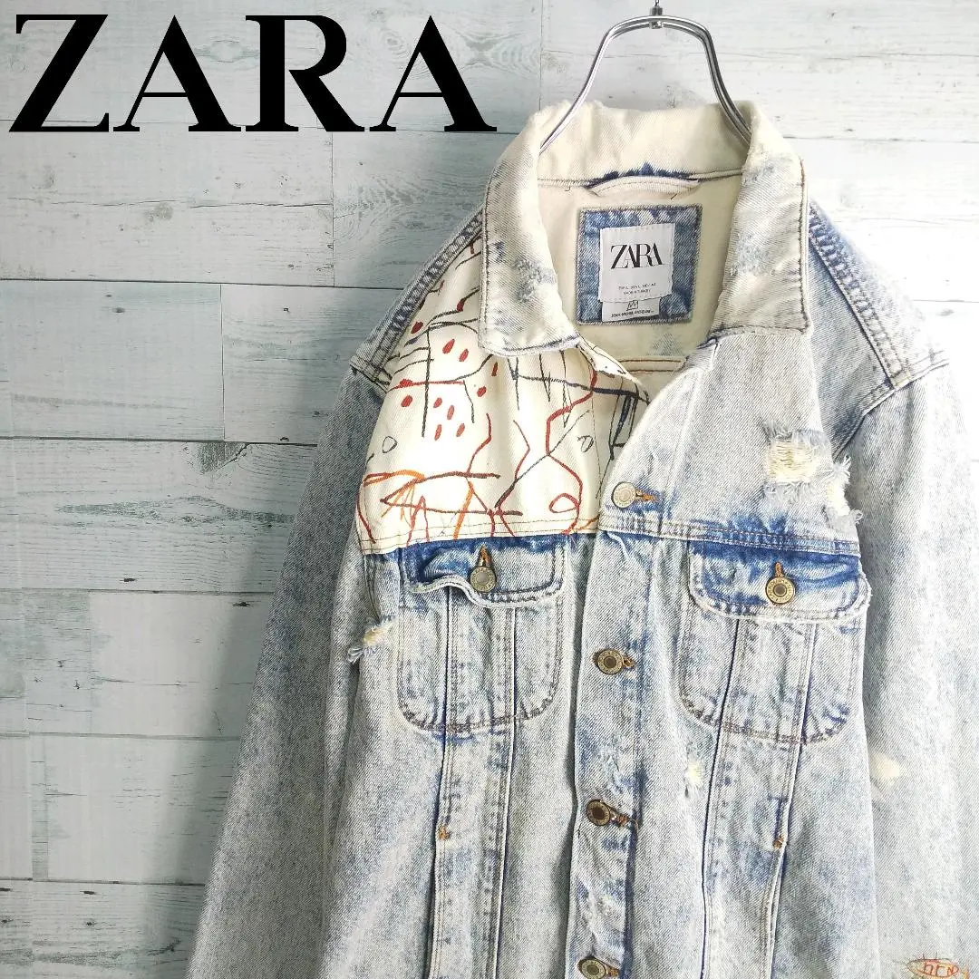 名作・極美品】ZARA ザラ バスキア コラボ デニムジャケット
