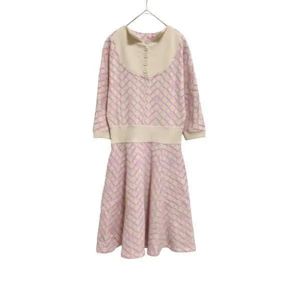 Thumbnail of Excellent Condition Libris 3/4 Sleeve Dress Pink All-over Print M Size