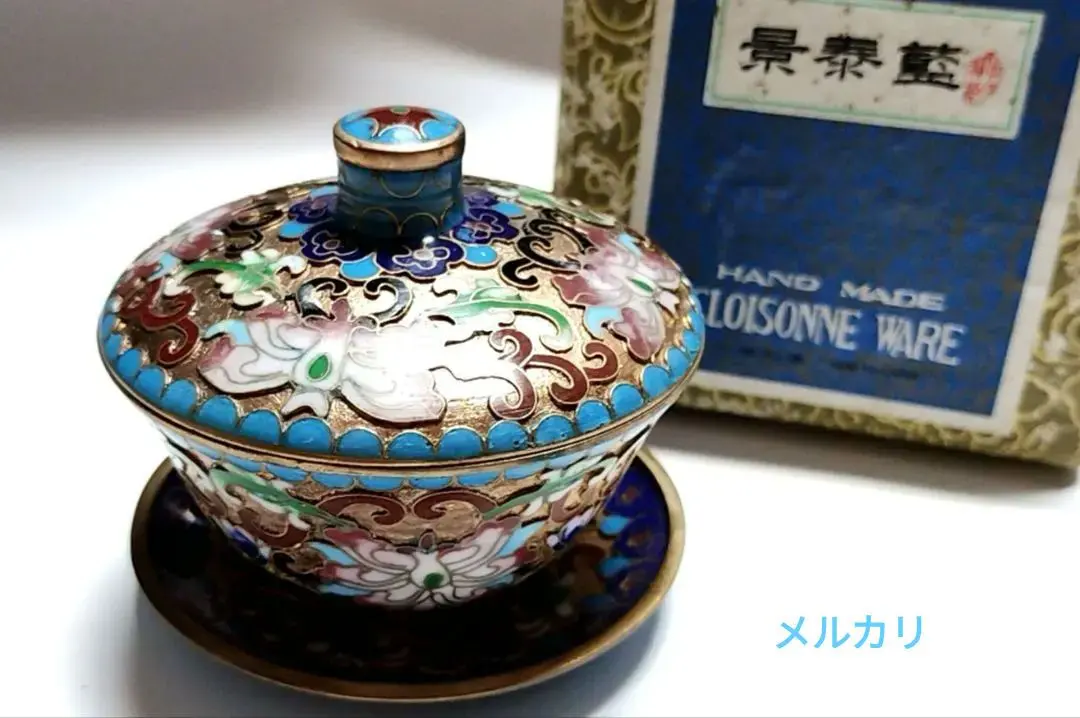 中國美術 古玩 景泰蓝 白地花瓶 七宝焼花瓶 置物 2025年最新】景泰蓝の人気アイテム - メルカリ