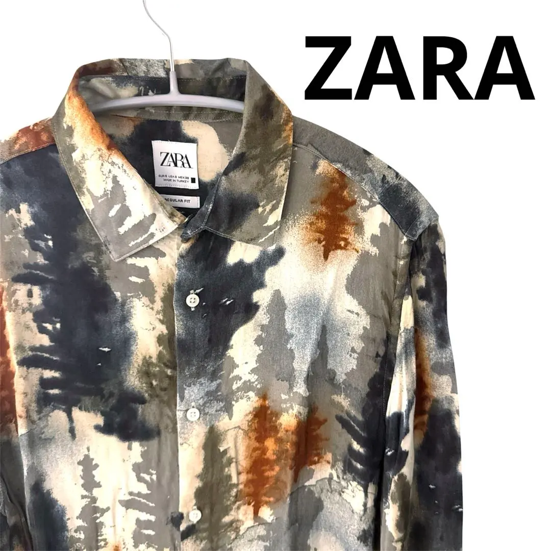 Thumbnail of ZARA Rayon Shirt Long Sleeve Shirt All-over Print Zara Men's Size S