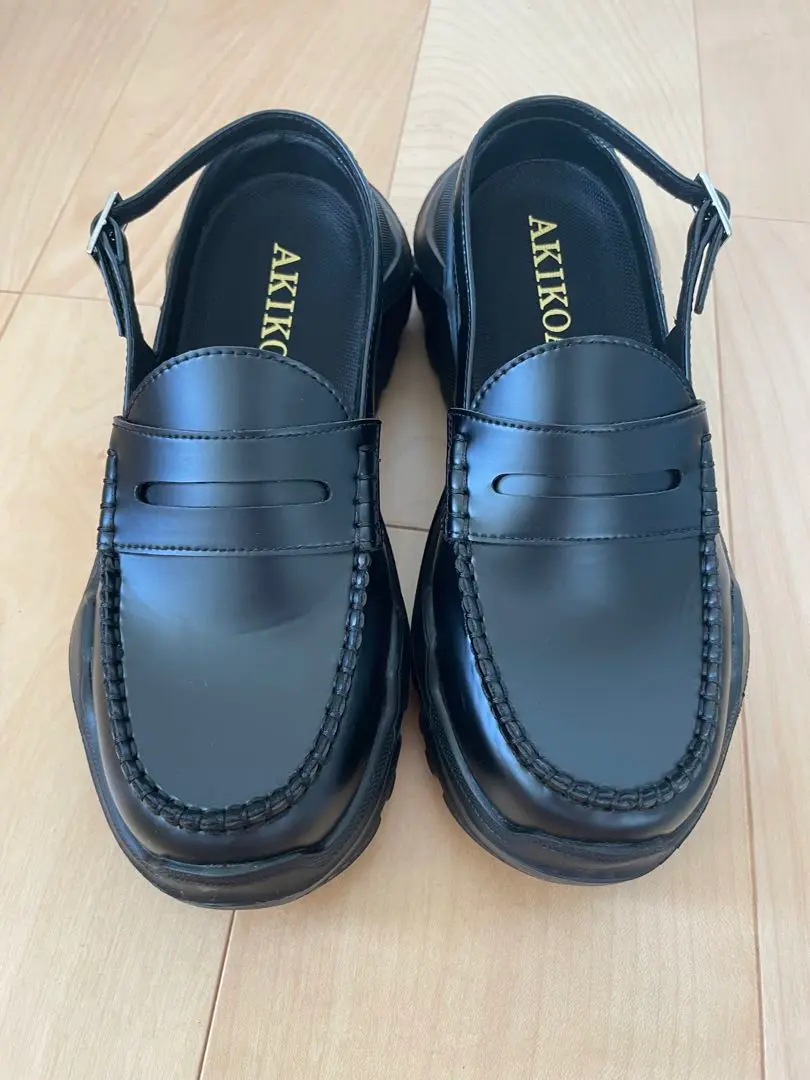 AKIKOAOKI ローファー Demi Black×Black AKIKOAOKI demi Black×Black-faux leather