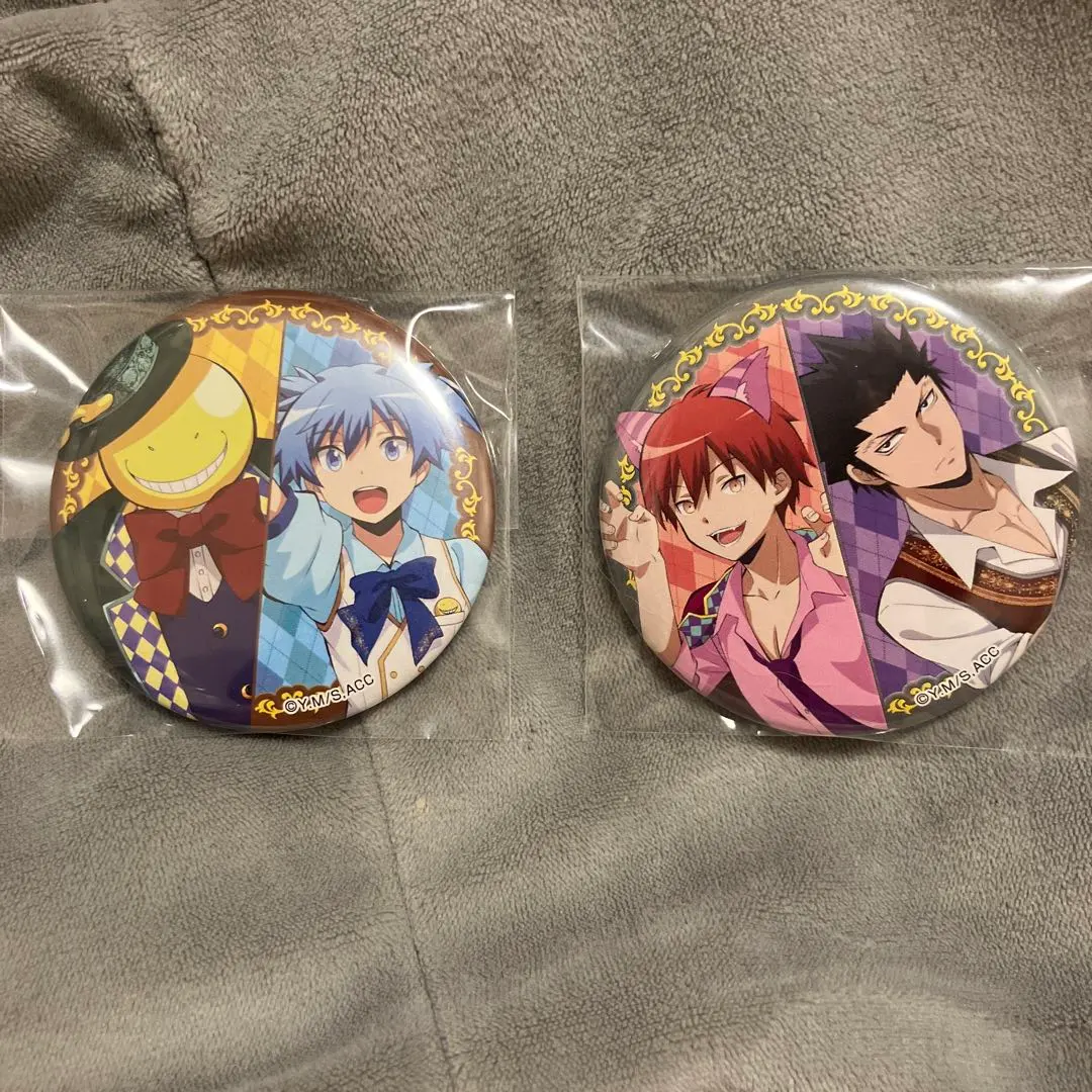 Thumbnail of Assassination Classroom Can Badges: Karma Akabane, Tadaomi Karasuma, Koro-sensei, Nagisa Shiota