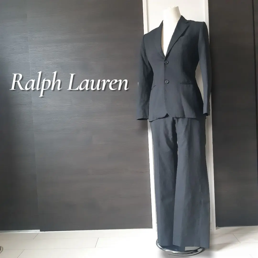 ラルフローレン　ブラック　パンツ　スーツ　セットアップ　ワイド　フレア　M 2025年最新】Ralph Lauren レディース ビジネス パンツスーツ